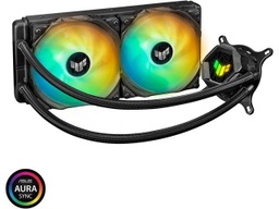 Tarjeta de video ASUS TUF Gaming LC 240 ARGB all-in-one liquid CPU cooler (Aura Sync, dual TUF 120mm ARGB radiator fans with fan blade groove design)