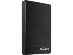 Disco Externo UnionSine 500GB Disco duro externo portátil ultra delgado USB3.0 Almacenamiento HDD Compatible para PC, Escritorio , Laptop, Xbox One, Xbox one, PS4 (Negro)