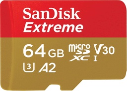 Memoria MicroSd 64GB SanDisk Extreme U3 A2 V30 UHS-I